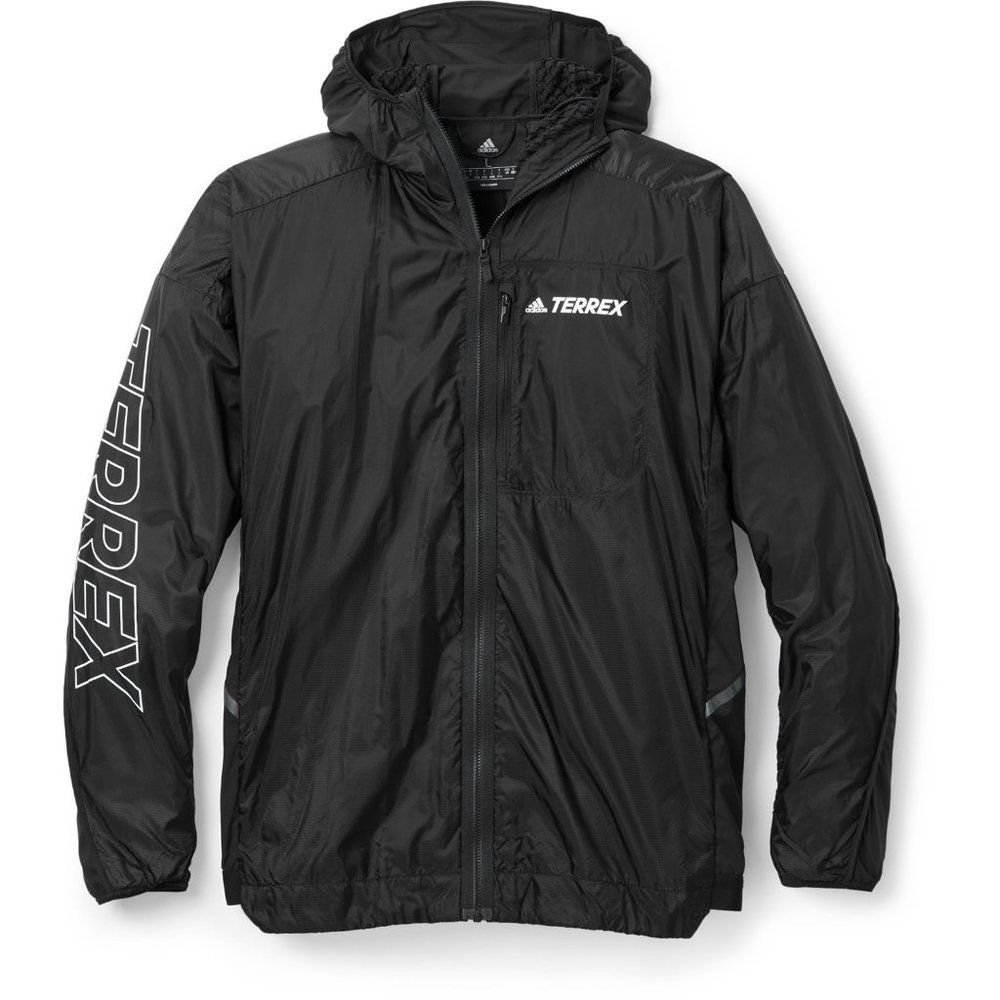 NEW ADIDAS TERREX AGRAVIC WINDWEAVE WOMENS JACKET BLACK INSULATED WINDBREAKER